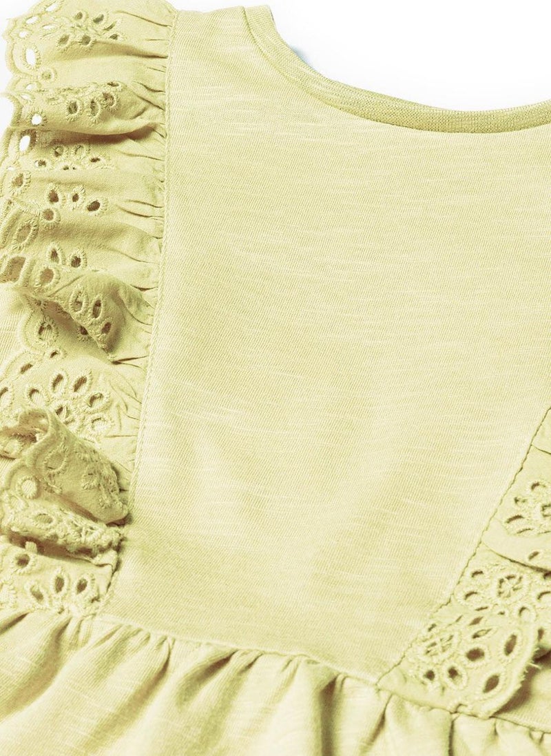 MINOTI Eyelet Ruffle Dress  - Image 3