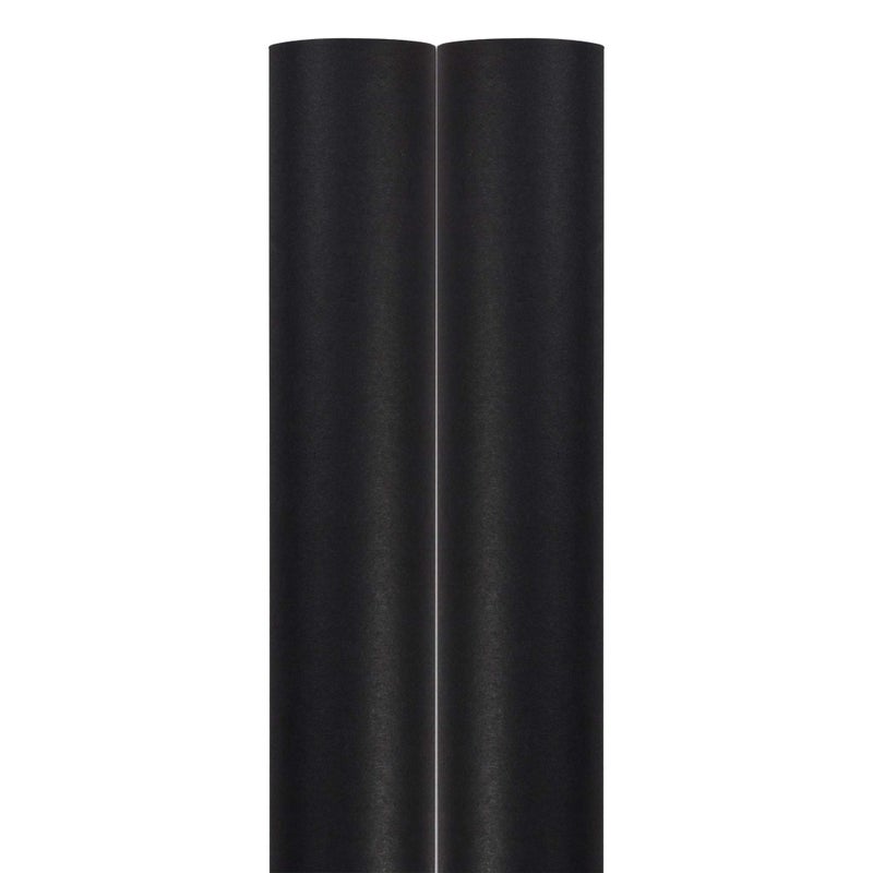 JAM Paper Gift Wrap - Matte Wrapping Paper - 50 Sq Ft Total (30 in x 10 Ft Each) - Matte Black - 2 Rolls/Pack - Image 3