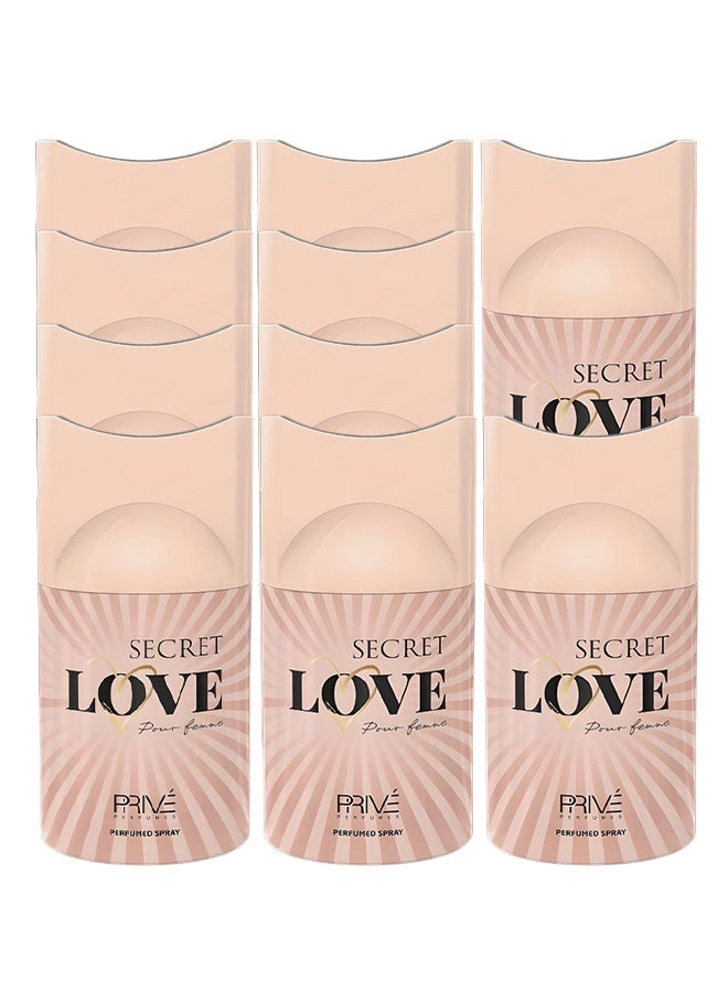 PRIVE 10 Pieces Secret Love Perfumed Spray For Women 250ml - Image 1
