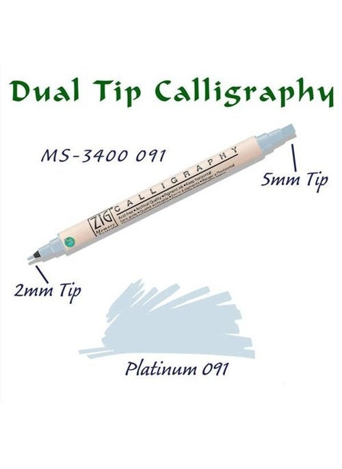 Zig Calligraphy Pen Ms-3400 091 Platinum 