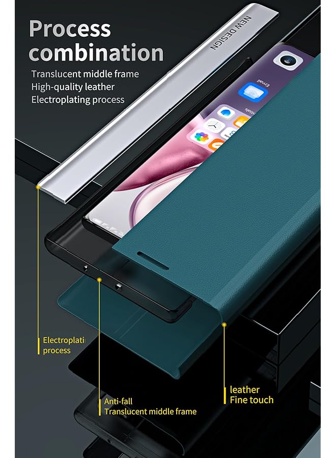 erorex Case Compatible With Honor X9C 5G Electroplated Frosted Magnetic Anti Fall Phone Case With Stand Function Skin Friendly Shockproof Protective Cover White - Image 5