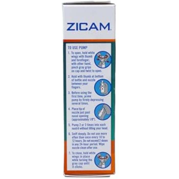 Zicam Intense Sinus Relief Nasal Spray, 12 Hour Relief of Painful Sinus Pressure, No-Drip Liquid with Cooling Menthol & Eucalyptus - 0.50 fl oz (Pack of 3) - Image 5