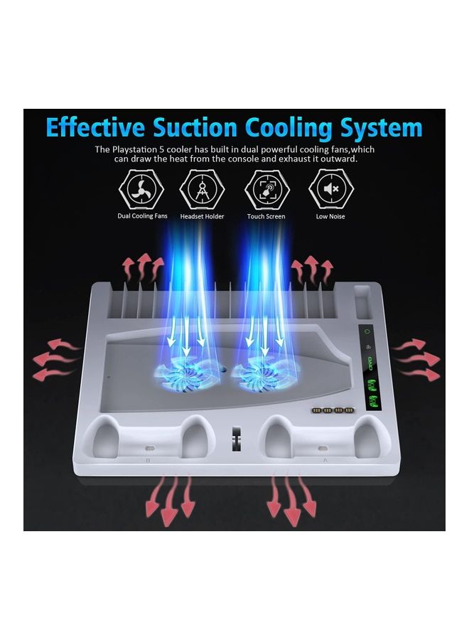 OIVO Cooling Stand With Controller Charger For PS5 Disc & Digital Console - Image 3