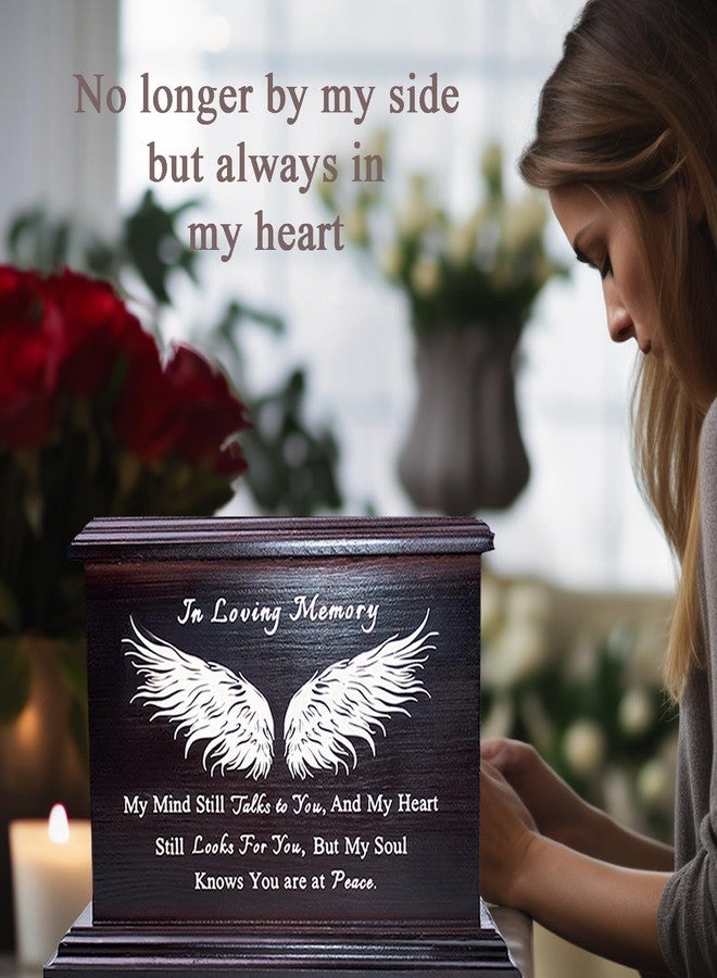 JOYSPARKING Wooden Urns for Ashes Urns for Human Ashes Decorative Urns for Men Women Urns for Adult Ashes Funeral Urns, Wooden Urns Box and Casket-Wing - Image 4