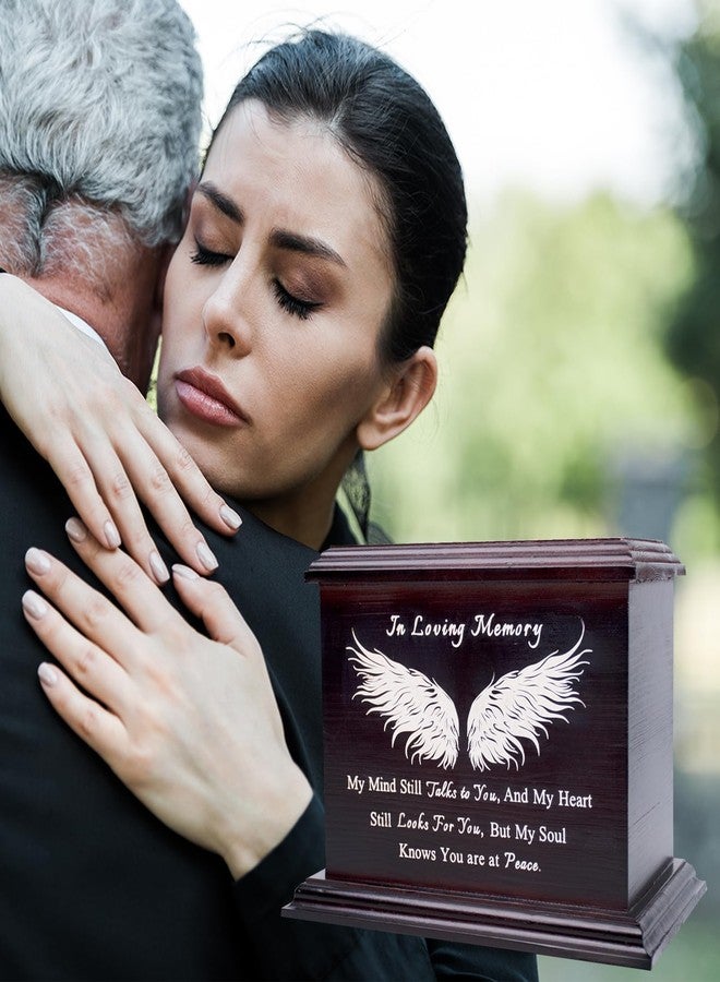JOYSPARKING Wooden Urns for Ashes Urns for Human Ashes Decorative Urns for Men Women Urns for Adult Ashes Funeral Urns, Wooden Urns Box and Casket-Wing - Image 5
