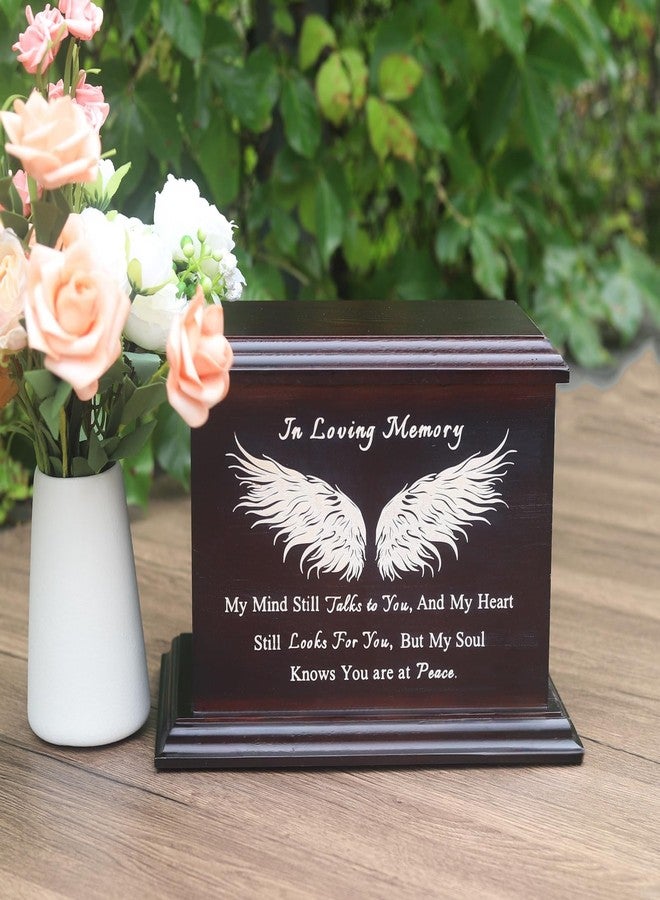 JOYSPARKING Wooden Urns for Ashes Urns for Human Ashes Decorative Urns for Men Women Urns for Adult Ashes Funeral Urns, Wooden Urns Box and Casket-Wing - Image 2