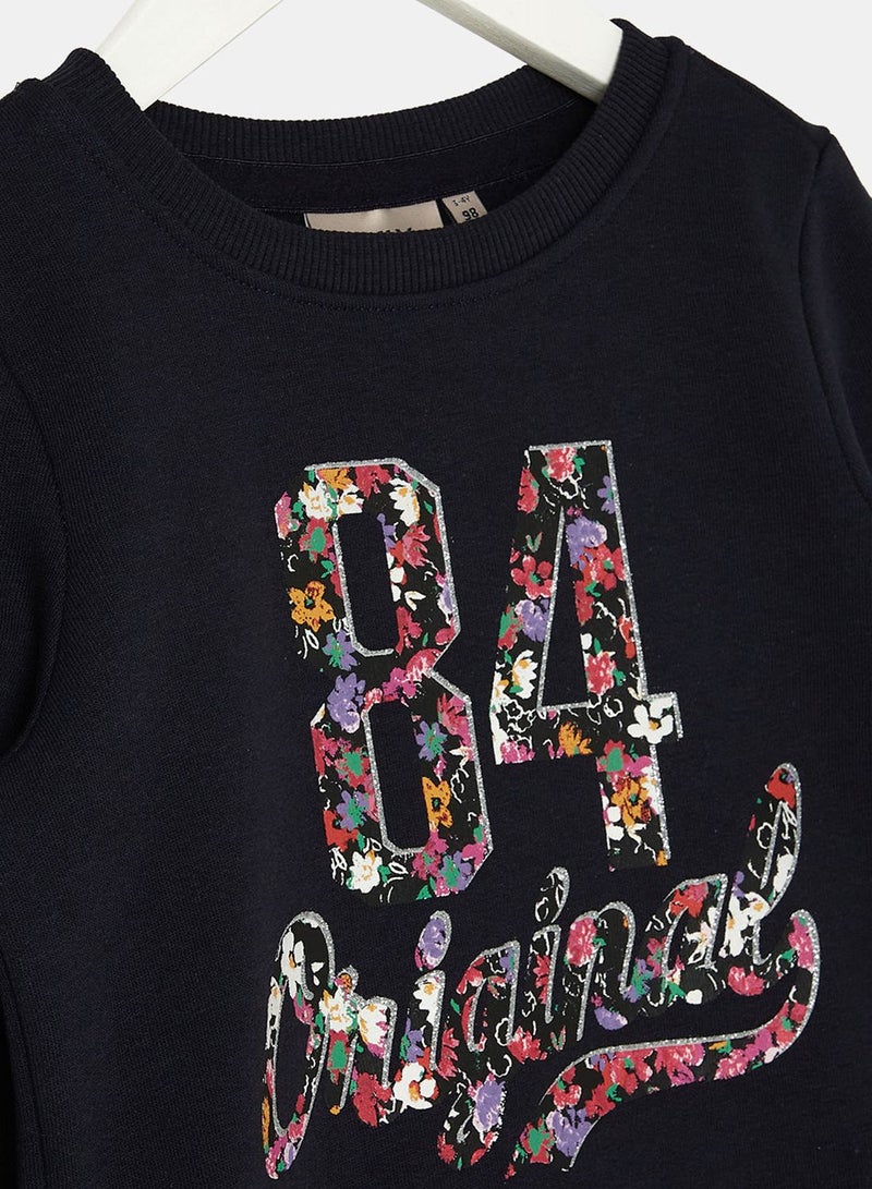 Kids Slogan Print Sweatshirt