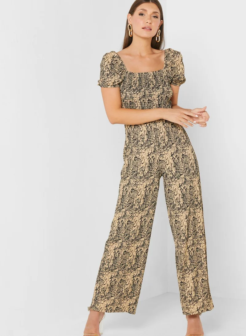 DOROTHY PERKINS Square Neck Printed Jumpsuit