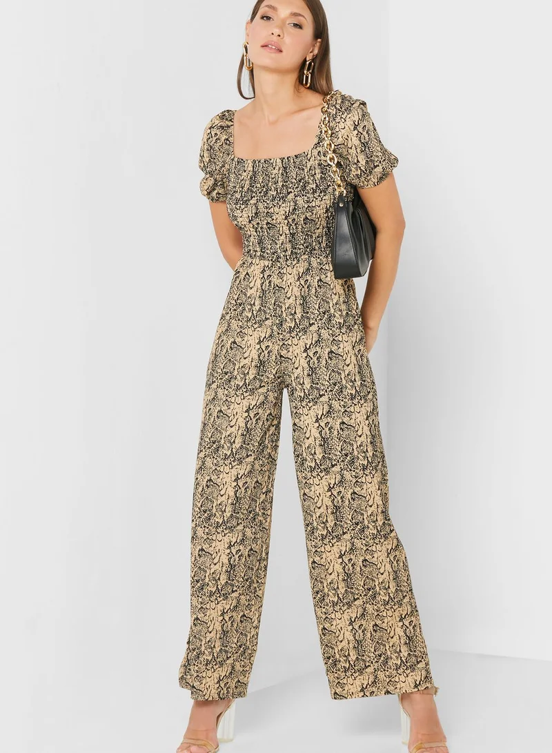 DOROTHY PERKINS Square Neck Printed Jumpsuit