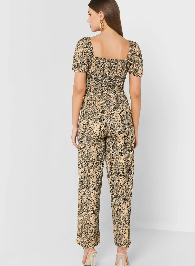 DOROTHY PERKINS Square Neck Printed Jumpsuit