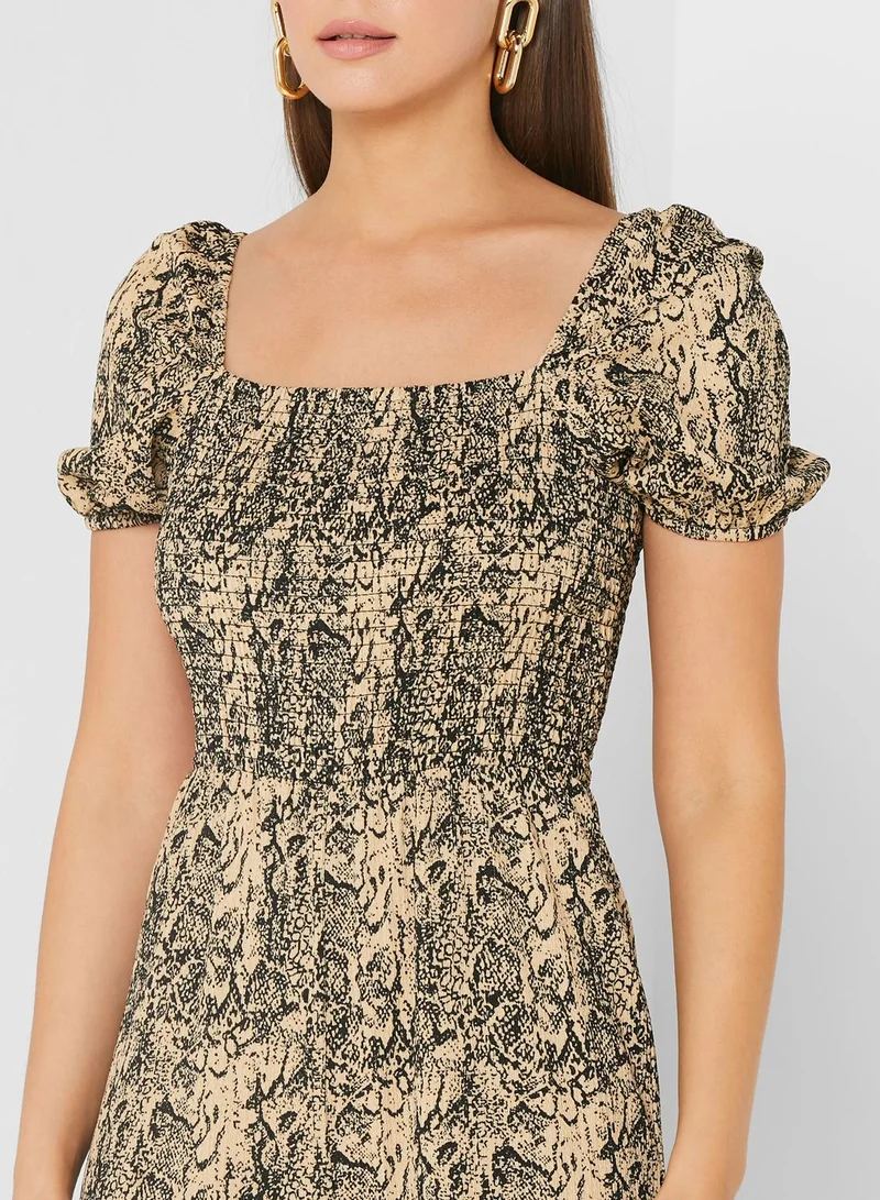 DOROTHY PERKINS Square Neck Printed Jumpsuit