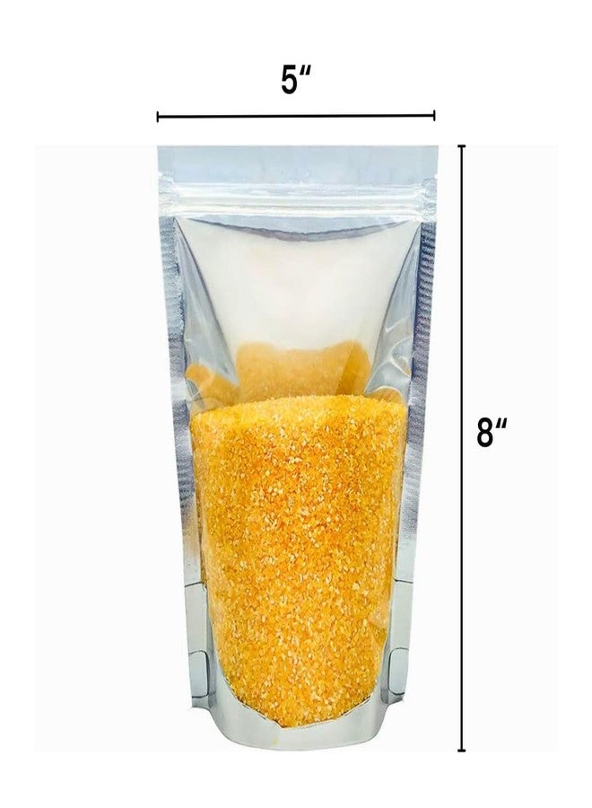 TACKYTRAP Transparent Front Silver Back Standup Zipper Pouch | Reusable LDPE Zip Lock Bag for Food Storage Product Packaging | 5x8 Inch 250gm Capacity (20 Pcs) - Image 2