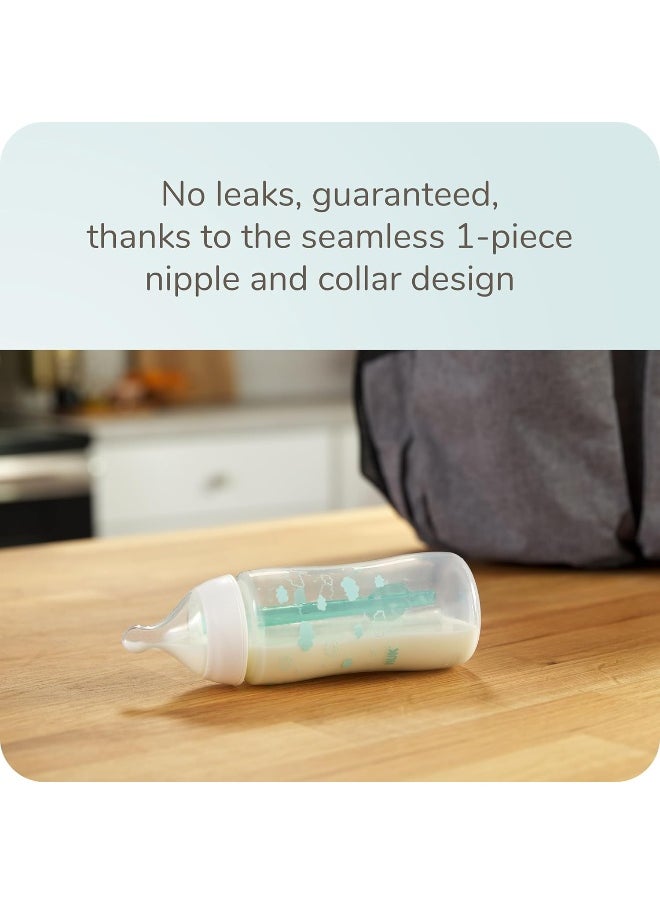 NUK NUK Smooth Flow Pro Anti Colic Baby Bottle - Easy to Assemble and Clean & Reduces Newborn Spit-up & Gas, 10oz, 4-Pack, Neutral  - Image 5