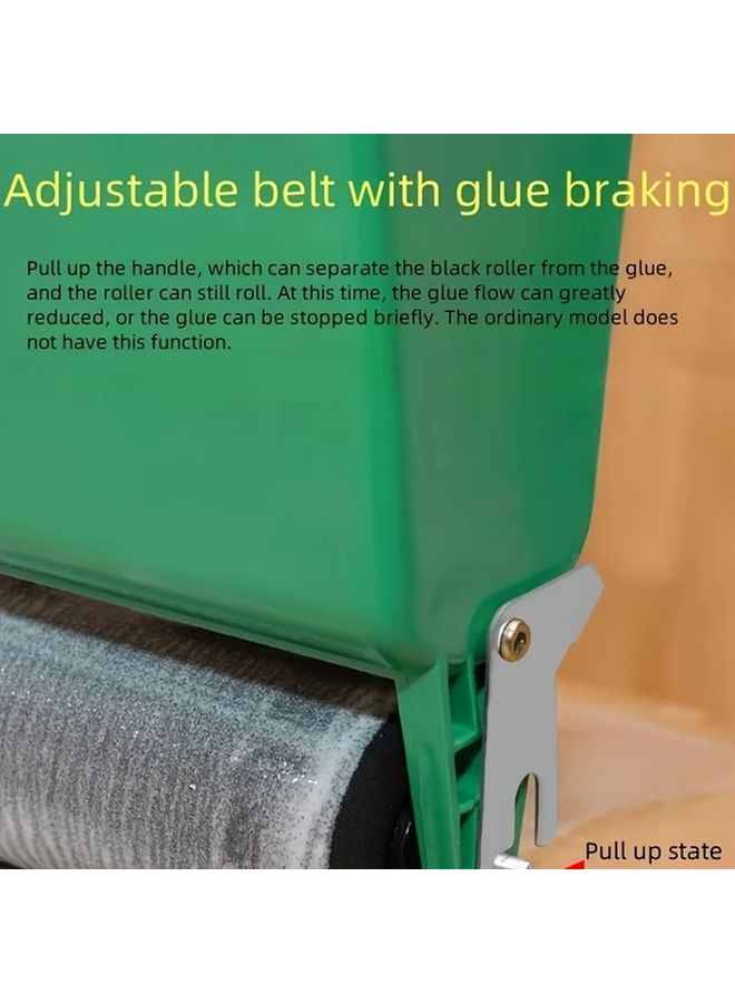 6 Inch Manual Plastic Glue Roller For Woodworking DIY With 2 Rollers Ergonomic Handle - Image 2