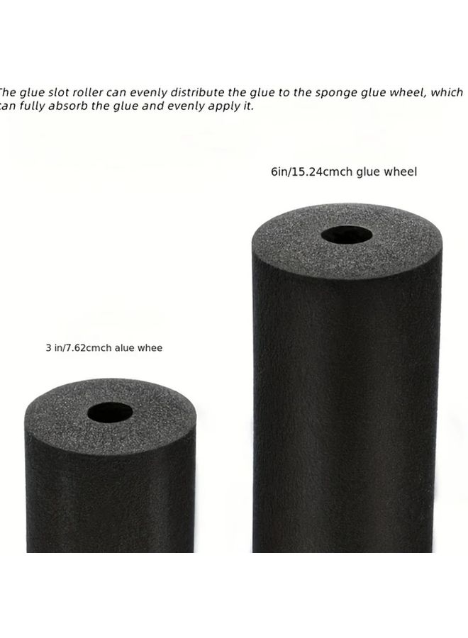 6 Inch Manual Plastic Glue Roller For Woodworking DIY With 2 Rollers Ergonomic Handle - Image 5