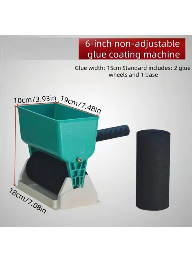 6 Inch Manual Plastic Glue Roller For Woodworking DIY With 2 Rollers Ergonomic Handle - Image 4
