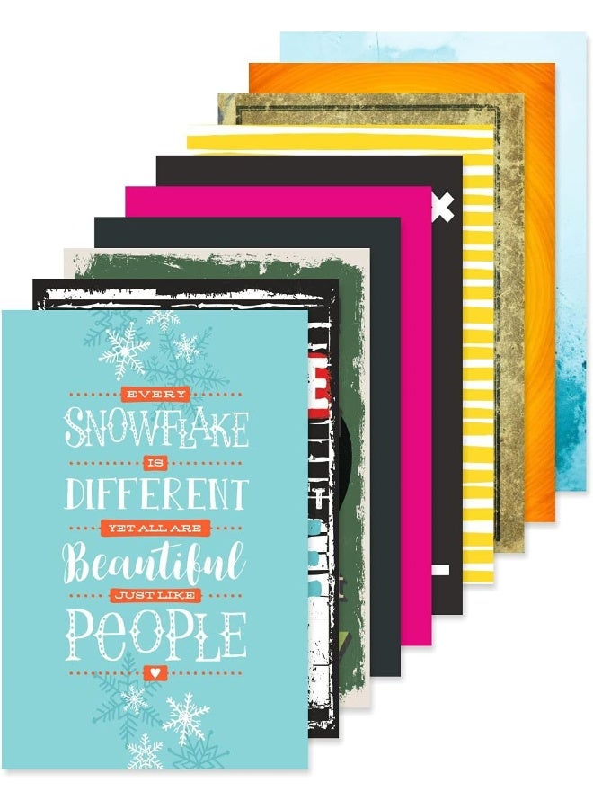 Paper Plane Design Quote and Motivational Poster Set of 10 - Image 1