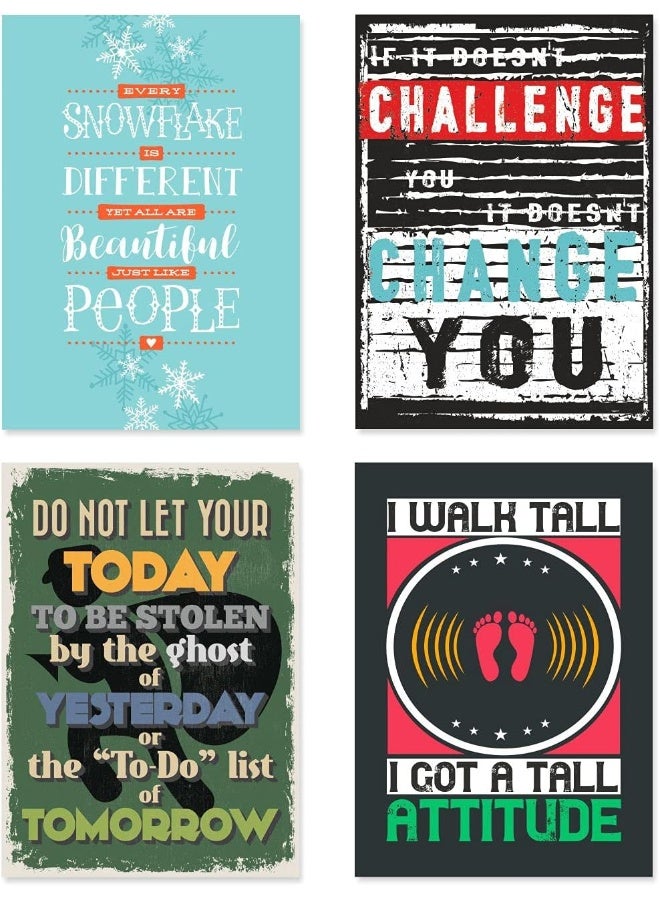 Paper Plane Design Quote and Motivational Poster Set of 10 - Image 2