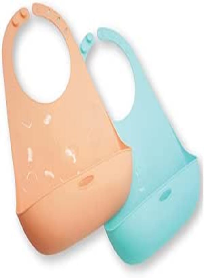 Granzia Bavetalino Baby Bib - BPA & PVC Free, Water Resistant, Unisex Baby Bib - Mix Color