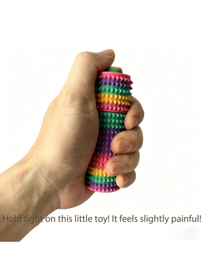 جريباي ADHD stress-relief toy, portable, spiked, rotating, pressable Mini Grippie massage and stress-relief small grip handle - Image 3