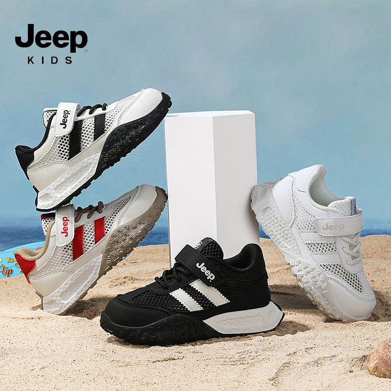 Jeep Boys' Sports Shoes Children'S Shoes 2025 Mesh Breathable Velcro Boys Panda Children'S Shoes - Image 5