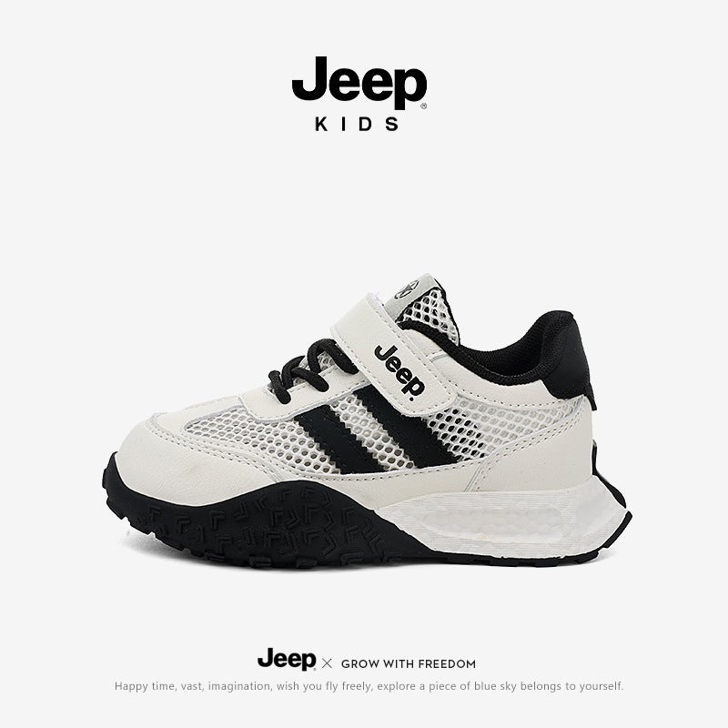 Jeep Boys' Sports Shoes Children'S Shoes 2025 Mesh Breathable Velcro Boys Panda Children'S Shoes - Image 2