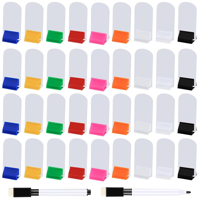 Meetory 65 DIY Blank Playing Cards, 45 Card Stands, Plastic Card Holder with 2 Black Marker Pens for Office, School, Party Supplies, Children's Games - Image 1