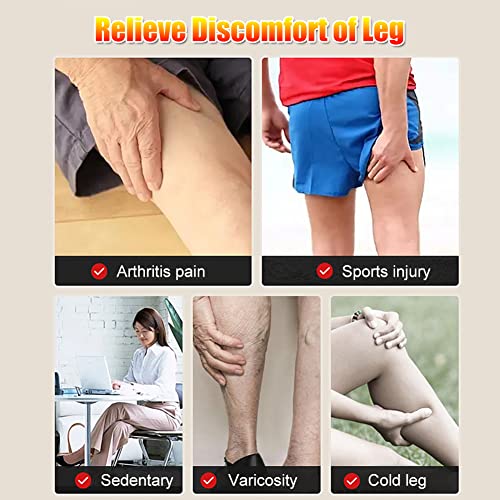 WOOLALA Heated Leg Warmer, Electric Heating Pad for Thigh & Knee & Calf Therapy Heated Knee Brace Calf Warmer for Better Circulation, Pain Relief, Adjustable Size - Image 3