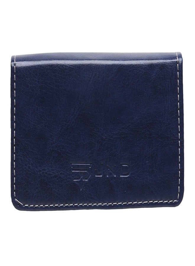 JnD Notebook Card Holder Wallet - Slim, Multi-Functional, Premium Leather, RFID Blocking, Secure Closure, Compact, Durable, Stylish (Blue) - Image 1
