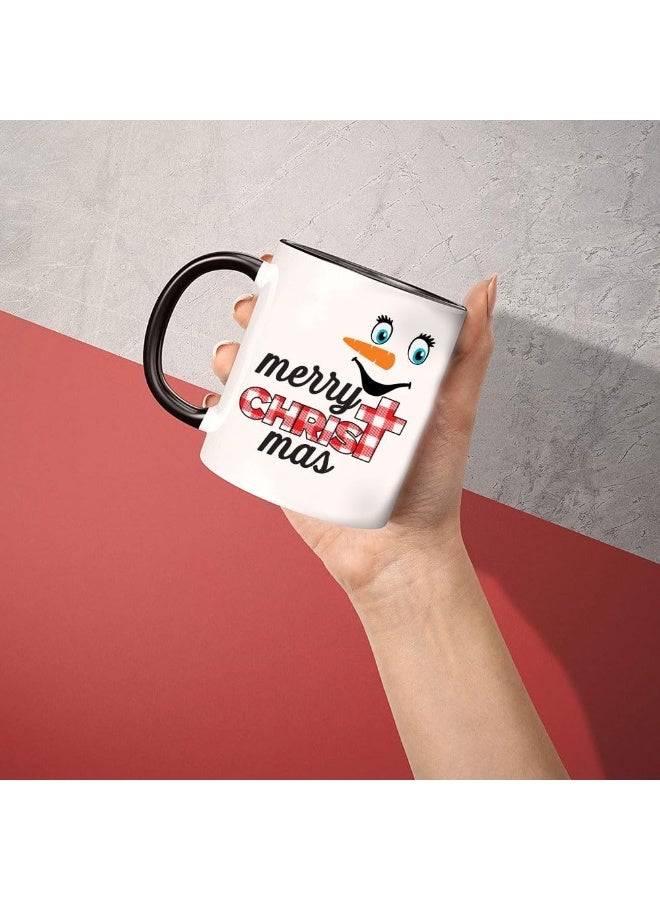 برينت شوب فور مي كوب سيراميك أسود ثنائي اللون لعيد الميلاد - أفكار هدايا عيد ميلاد سعيد - هدية لعيد الميلاد - كوب سيراميك لعيد الميلاد - Image 2