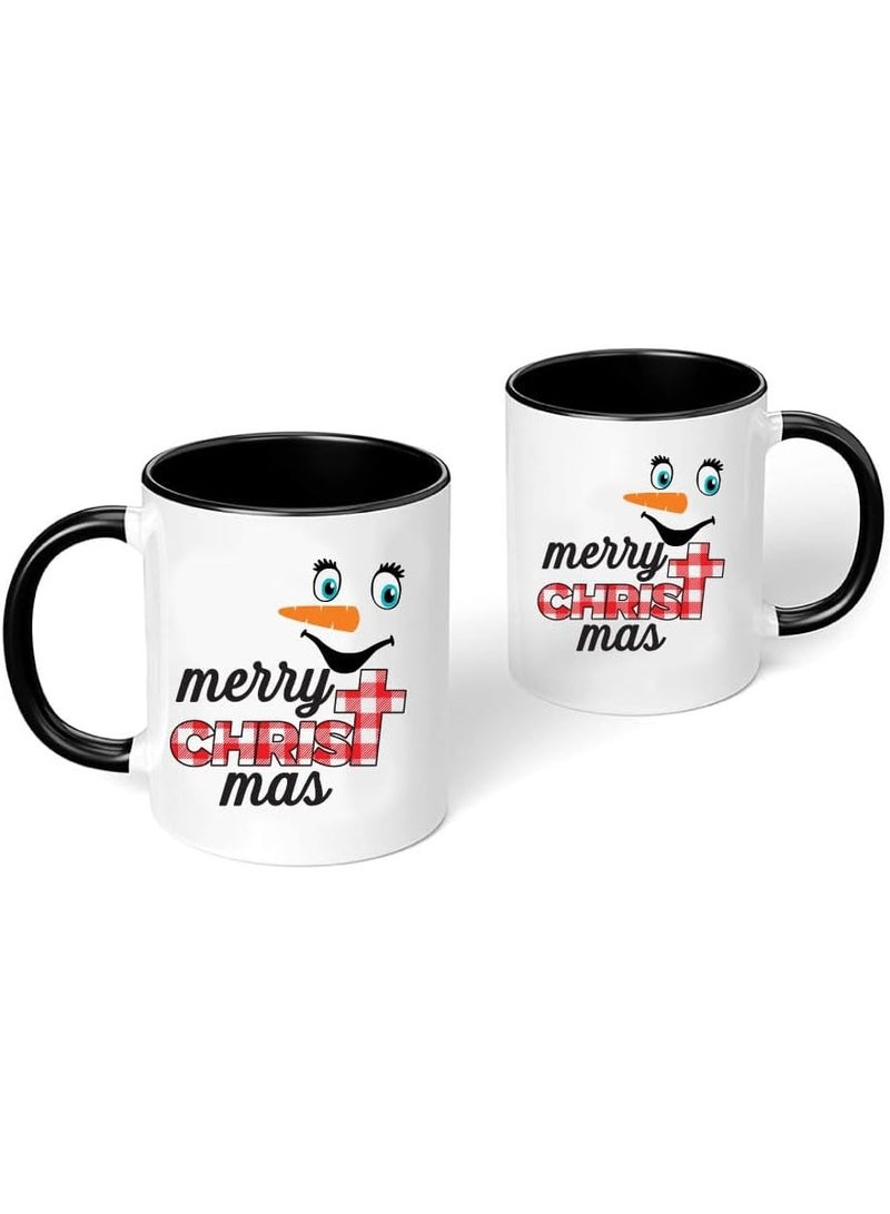 برينت شوب فور مي كوب سيراميك أسود ثنائي اللون لعيد الميلاد - أفكار هدايا عيد ميلاد سعيد - هدية لعيد الميلاد - كوب سيراميك لعيد الميلاد - Image 3