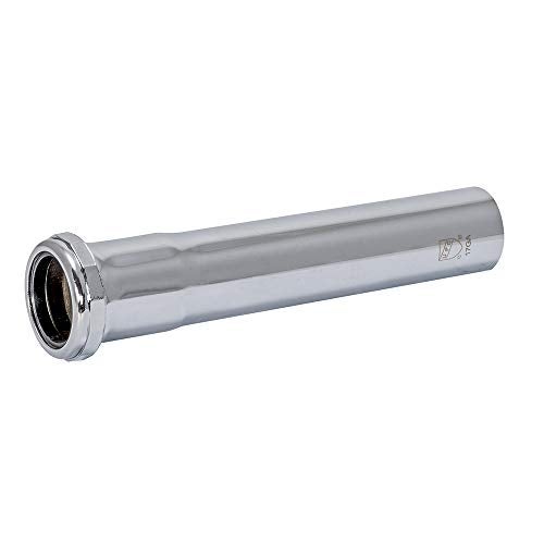 EZ-FLO 1-1/2 in x 8 in Heavy-Duty Brass Extension Tube with Slip Joint Connection, 17 Gauge, Chrome, 35118 - Image 2