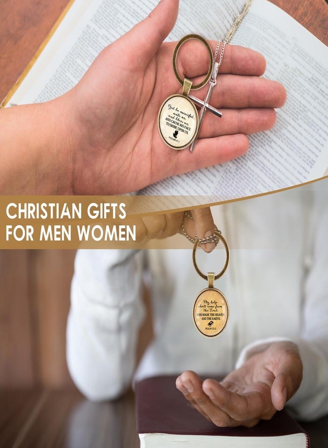Junkin 25 Set Christian Easter Gifts for Women Bulk Religious Keychain Bible Emergency Number Bookmark Mother's Day Church Gifts (Vintage) - Image 5