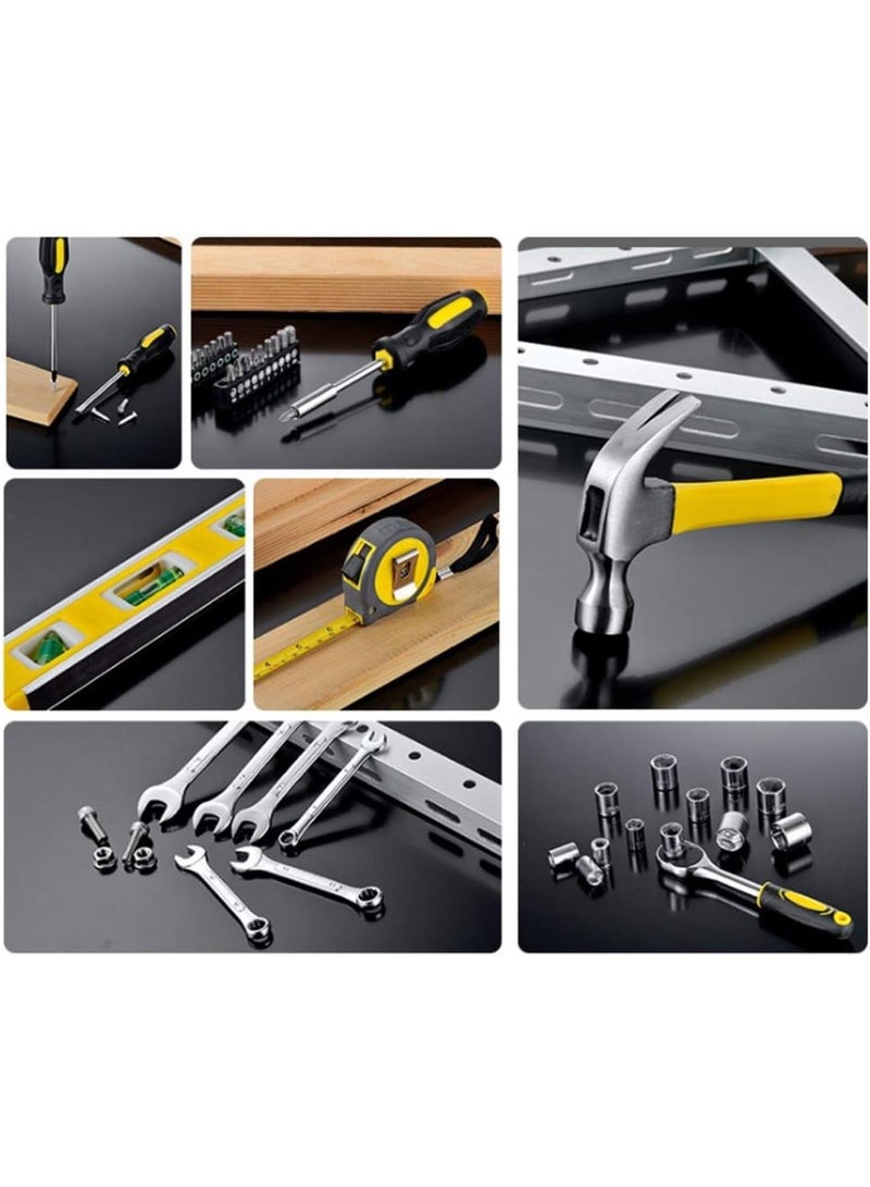 GGOOT Hardware Tool, Adjustable Carbon Steel Tool Set with Long Pliers and Non Slip Chuck, Clear Tape Measure, Storage Box, Ideal for Home, Tools  - Image 2