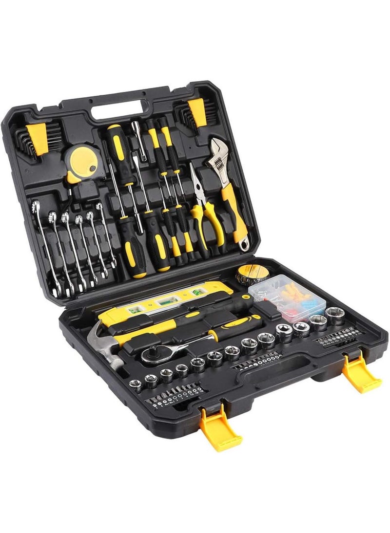 GGOOT Hardware Tool, Adjustable Carbon Steel Tool Set with Long Pliers and Non Slip Chuck, Clear Tape Measure, Storage Box, Ideal for Home, Tools  - Image 3