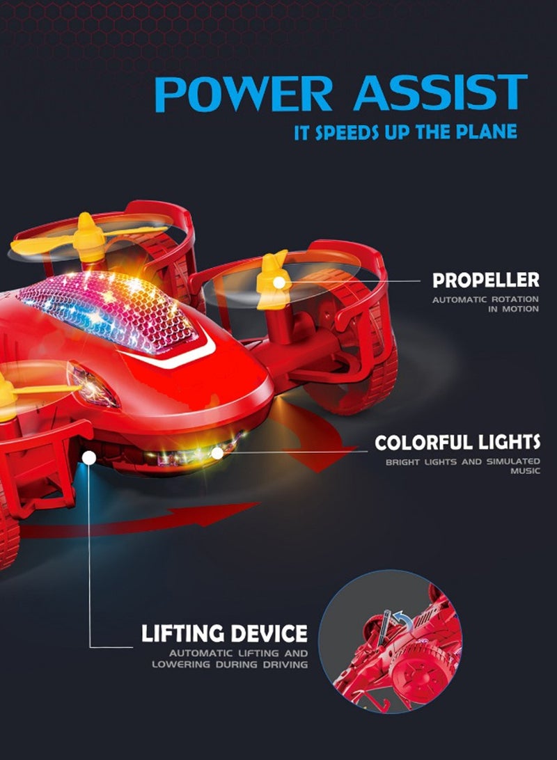Electric Planes Toy for Children,Kids Toy Car,4 Wheels Drive,360 Degree Spin Stunt,Lifting and Spinning,Cool Shark Styling with Light and Sound - Image 4