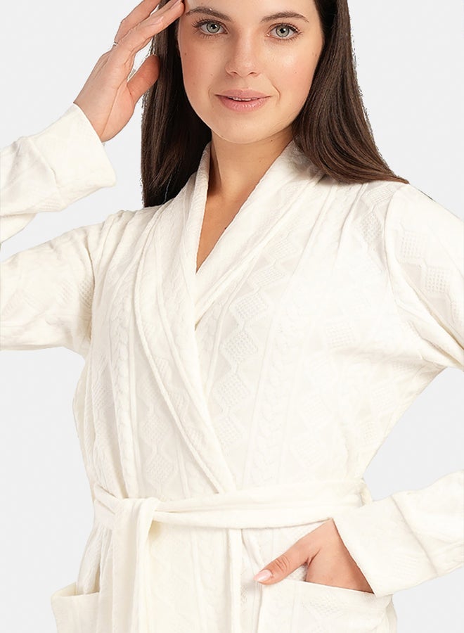 Carina Jacquard Knitted Robe  - Image 3