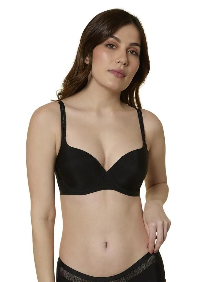 ترايامف Triumph Women Silhouette T-Shirt Bra WP Padded Wired with Medium Coverage Spacer Cups | Breathable | Full Coverage | Wide Straps | 34C | Pack of 1(123I289 3M) Plum Purple