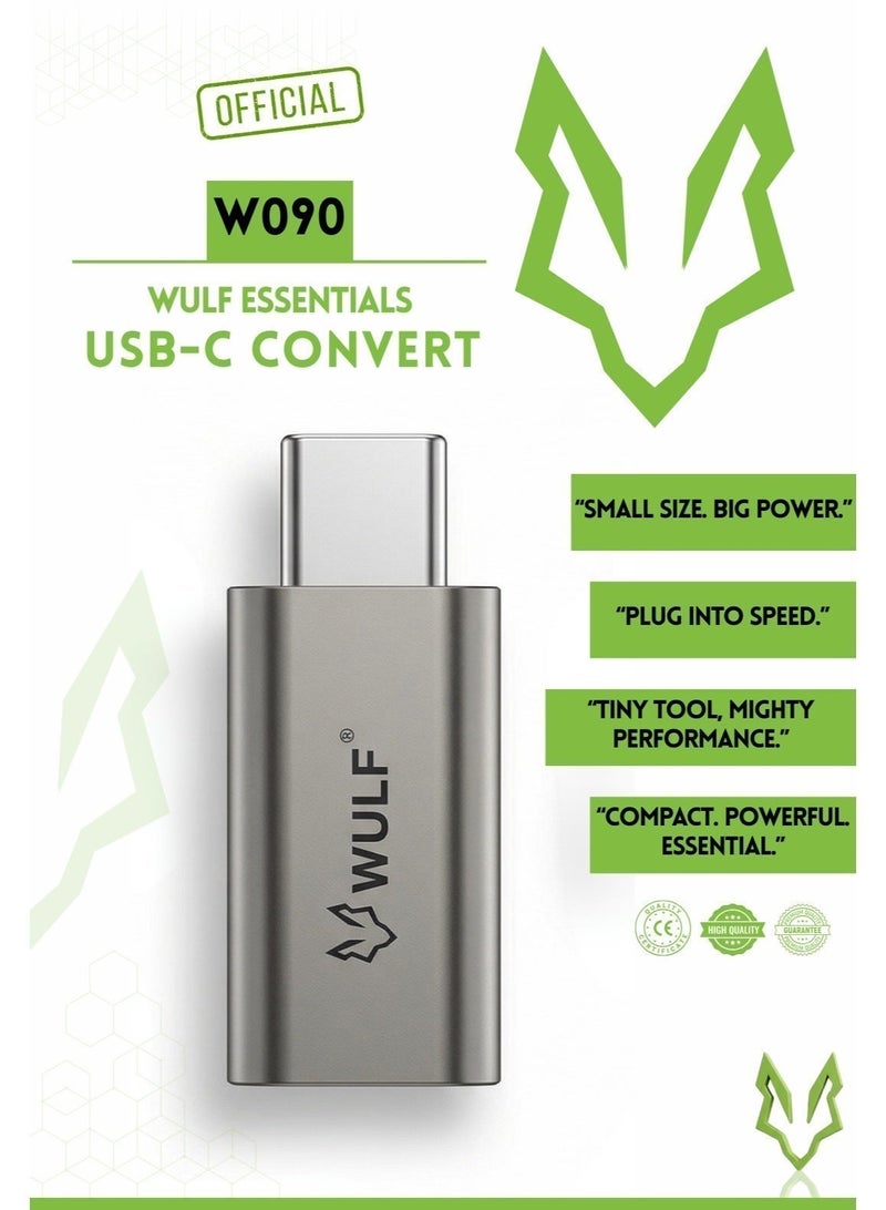 وولف إسينشيالز محول WULF Essentials W090 من Lightning إلى USB-C - صغير الحجم وسريع وموثوق - Image 2