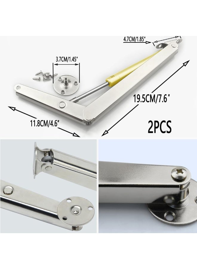 Relex 200N Gas Struts Heavy Duty Soft Close Lid Support Hinges Automatic Slow Lowering Safety Pneumatic Lid Lifters Gas Springs Pack of 2 - Image 3