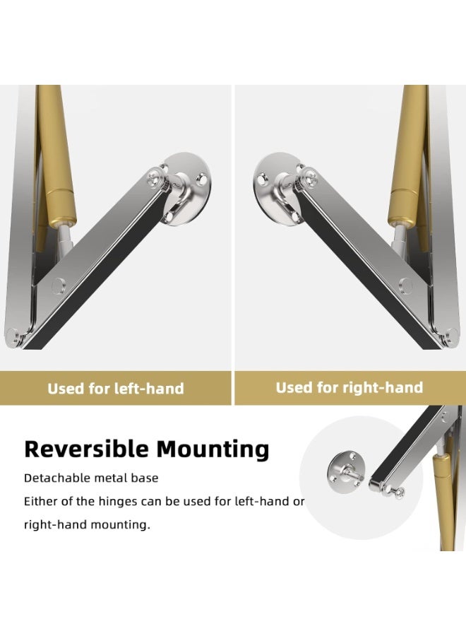 Relex 200N Gas Struts Heavy Duty Soft Close Lid Support Hinges Automatic Slow Lowering Safety Pneumatic Lid Lifters Gas Springs Pack of 2 - Image 5