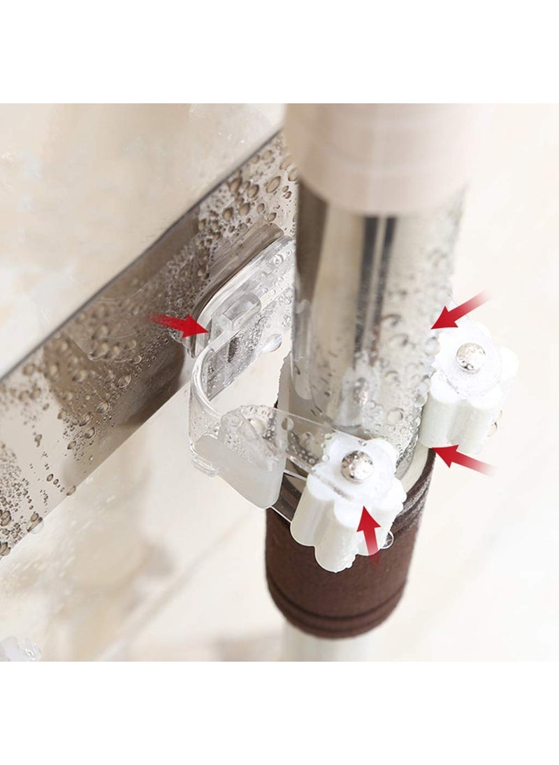 svk dream SVK Dream Wall Mounted Mop Broom Hanger Holder Organiser for Kitchen Bathroom Garage and Garden Silver Pack of 2  - Image 4