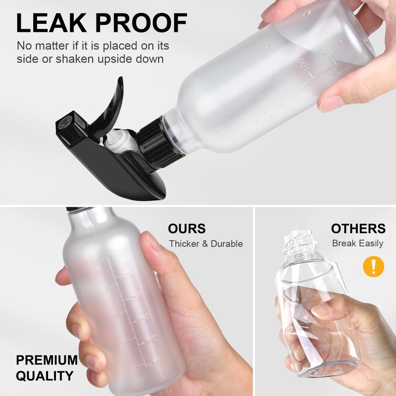 Bealee Spray Bottles 2 Pack, 10 Oz, Mist & Stream, Heavy Duty Spraying Empty Water Sprayer Bottle, BPA Free Plastic Refillable Containers for Cleaning Solutions, Planting, Hair with Measurement - Image 4
