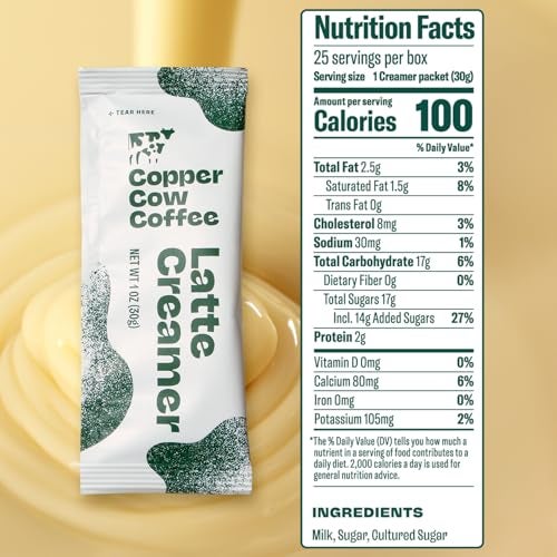 Copper Cow Coffee Sweetened Condensed Milk Coffee Creamer Singles 25 pack  Vietnamese Inspired Coffee Creamer All Natural Creamer Packets for Pour Overs  Lattes  No Refrigeration Needed - Image 5