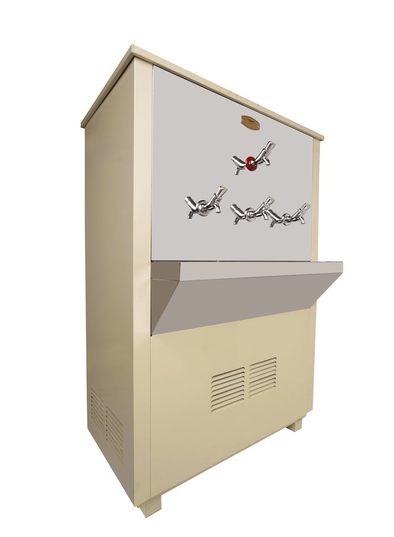 Magna Water Cooler, 120L, 4 Taps, 3 Cold + 1 Normal, Galvanized Steel, beige - MWC012EGGS5NCS-V1 - Image 1