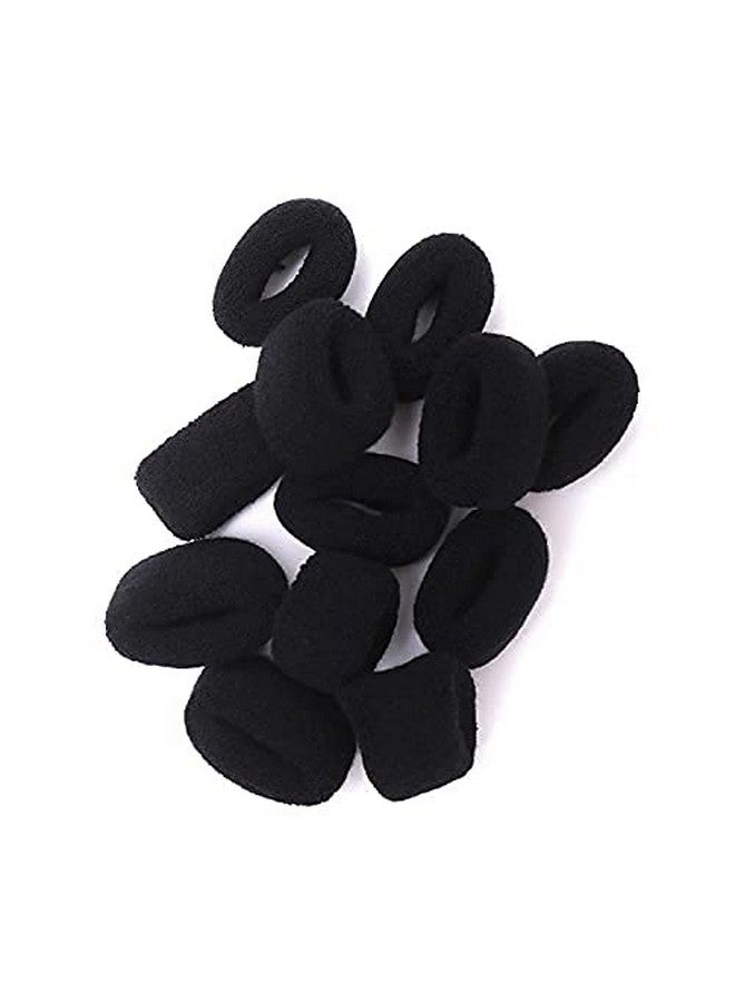 TRIPIN Thick Rubber Bands Hair Band Cottonthread, Extra Soft Colorful Bun Ponytail Holders for Girls and Women Multi-Colored (8CM) - Pack of 24 - Image 2