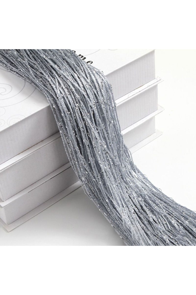 ستائر خيطية رمادية فاتحة، ستائر شبكية للأبواب، ستائر فاصلة للغرف، ستائر معلقة مزينة بالخرز