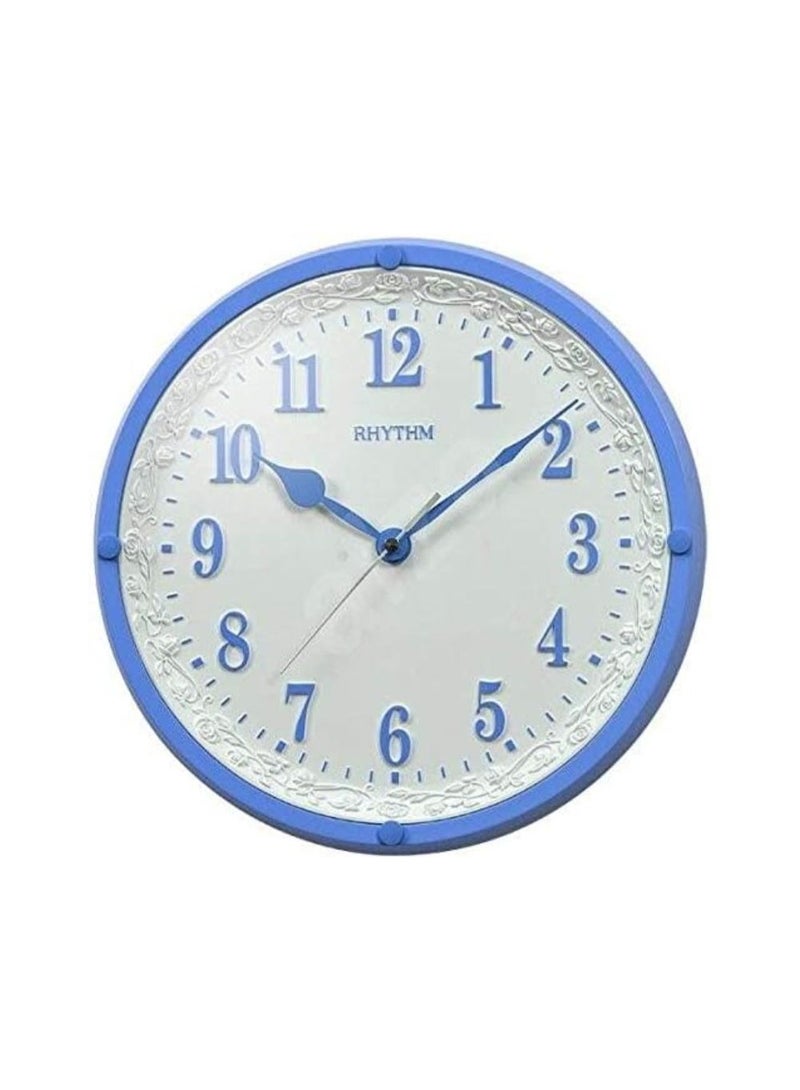 RHYTHM CMG515NR04 Value Added Wall Clock | 30.5 cm Antique Analog Design | Alarm & Radio Features | Glass Construction | Elegant Wall Clock for Home & Office