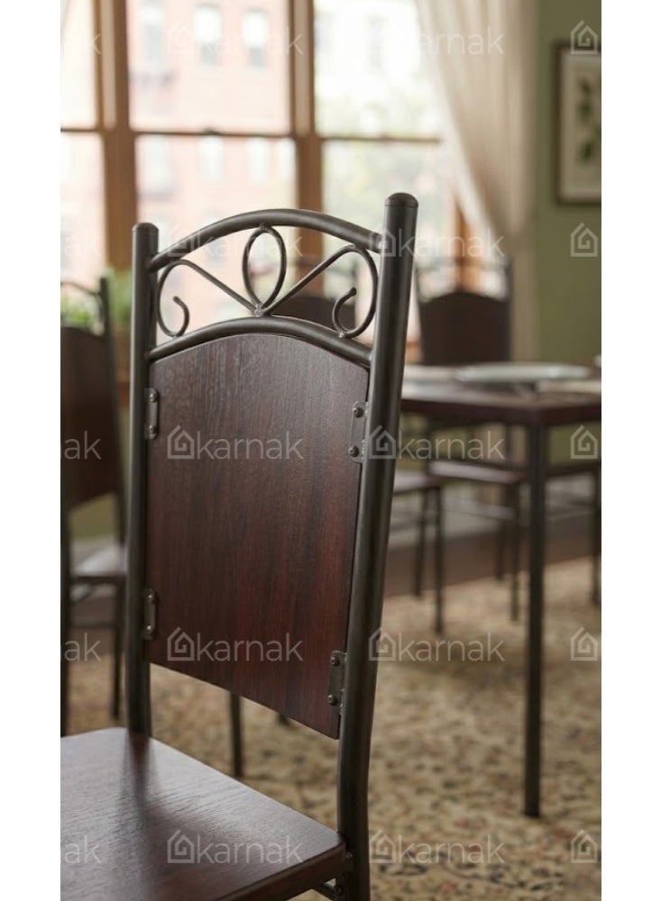 Karnak Sheesham 7-Piece Wooden Dining Table Set | 1 Table + 6 Chairs | Modern Dining Set for Dining Room Furniture (Mahogany) - Image 5