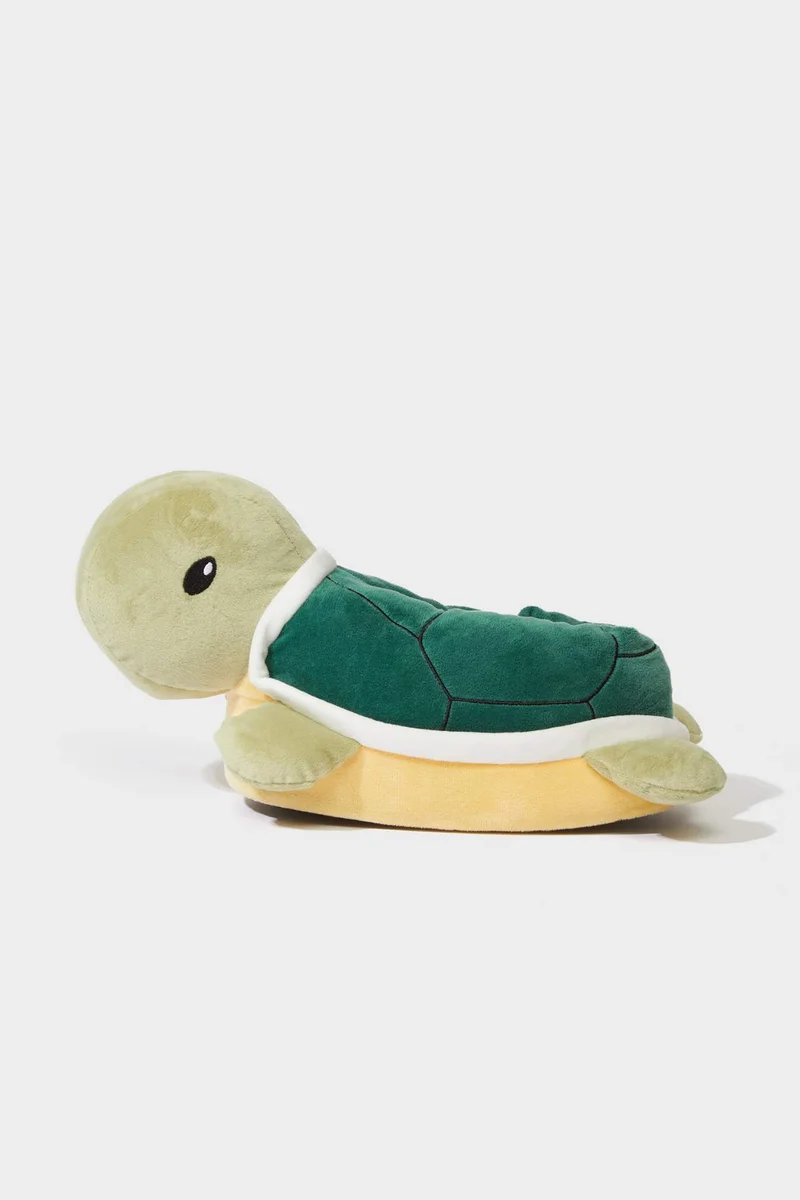 ديفاكتو Boy Thick Sole Turtle Home Home Slippers